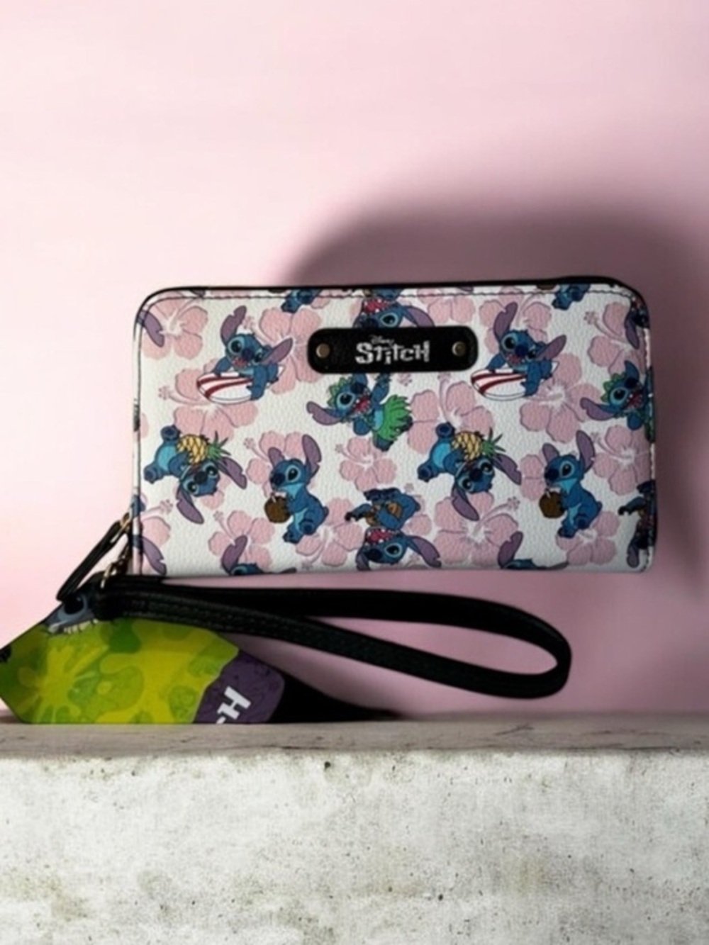 Stitch Floral Wristlet Wallet Disney